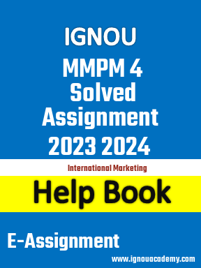 IGNOU MMPM 4 Solved Assignment 2023 2024